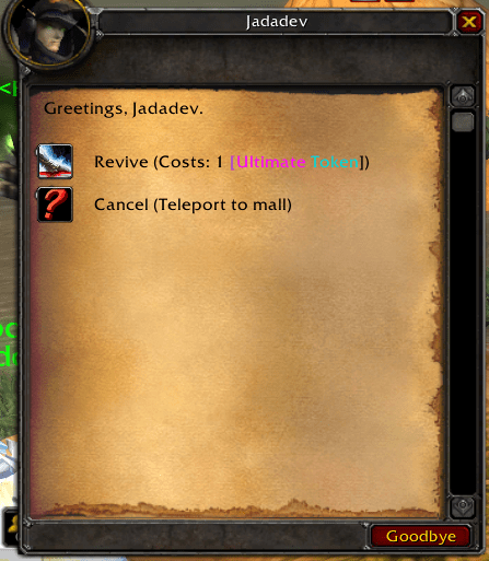 Resurrection on Death Script [TrinityCore]