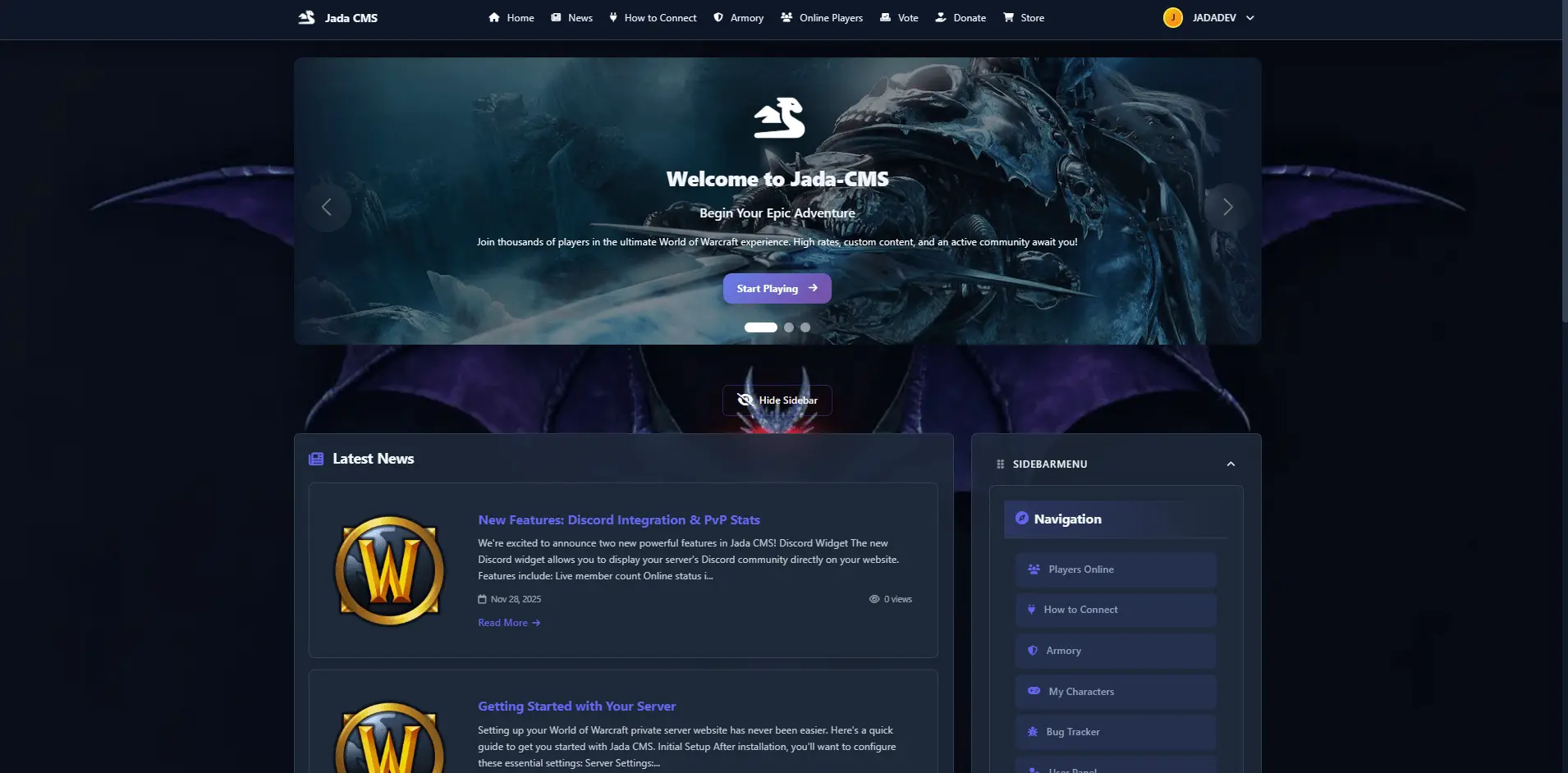 Jada-CMS [ FREE SETUP ]