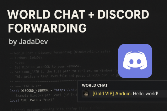 World Chat + Discord Webhook [ FREE SETUP ] [TrinityCore]